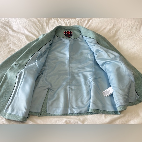 Boden | Women’s SZ US 16/18 | HERITAGE British Tweed Turquoise Blazer Wool - Picture 8 of 11